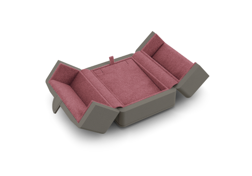 Pendentif à Ecrin pendentif en gris et rose.