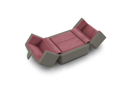 Pendentif à Ecrin bague avec joues en gris et rose.